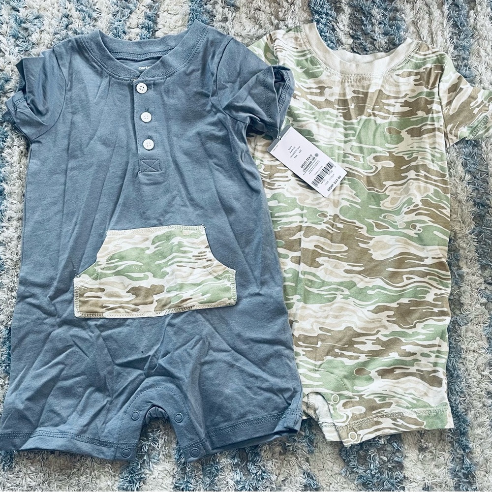 BNWT Carters 2 piece baby rompers